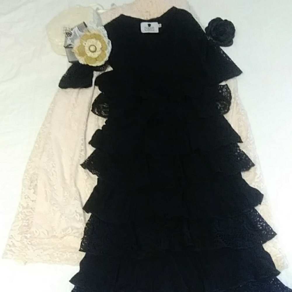 Dainty Jewells Girls ruffle layered dress